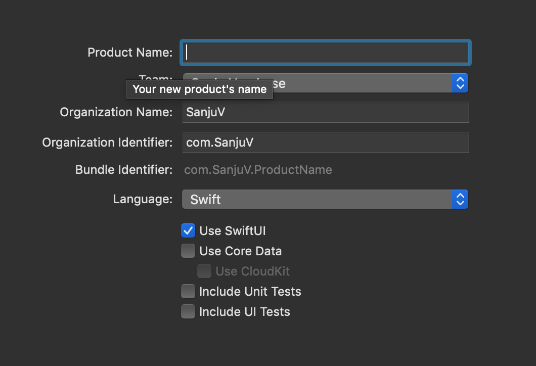 SwiftUI checkbox screenshot